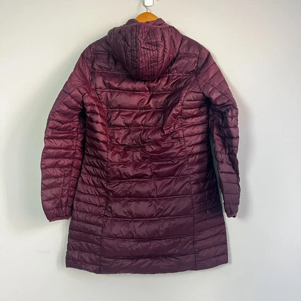 2/$30 Nuage Burgundy Sport Puffer Coat Hood Medium